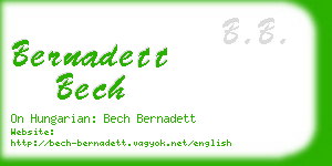 bernadett bech business card